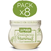 Los mejores  - La Piara Hummus de Garbanzos Ecológico sin Gluten- Pack de 8 de 200 Gr
